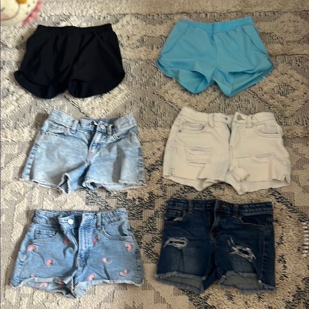 Versatile Black and Blue Athletic Shorts Set